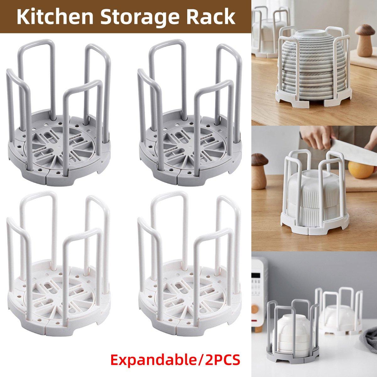 2 Pcs Retractable Bowl Drain Racks Two Colours | StorageOZ