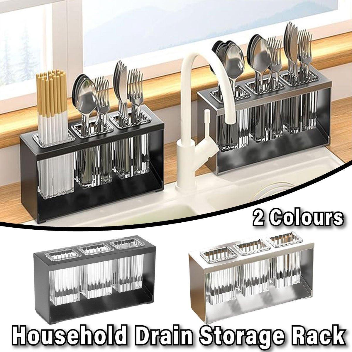 Kitchen Cutlery Drain Rack in Two Colours | StorageOZ