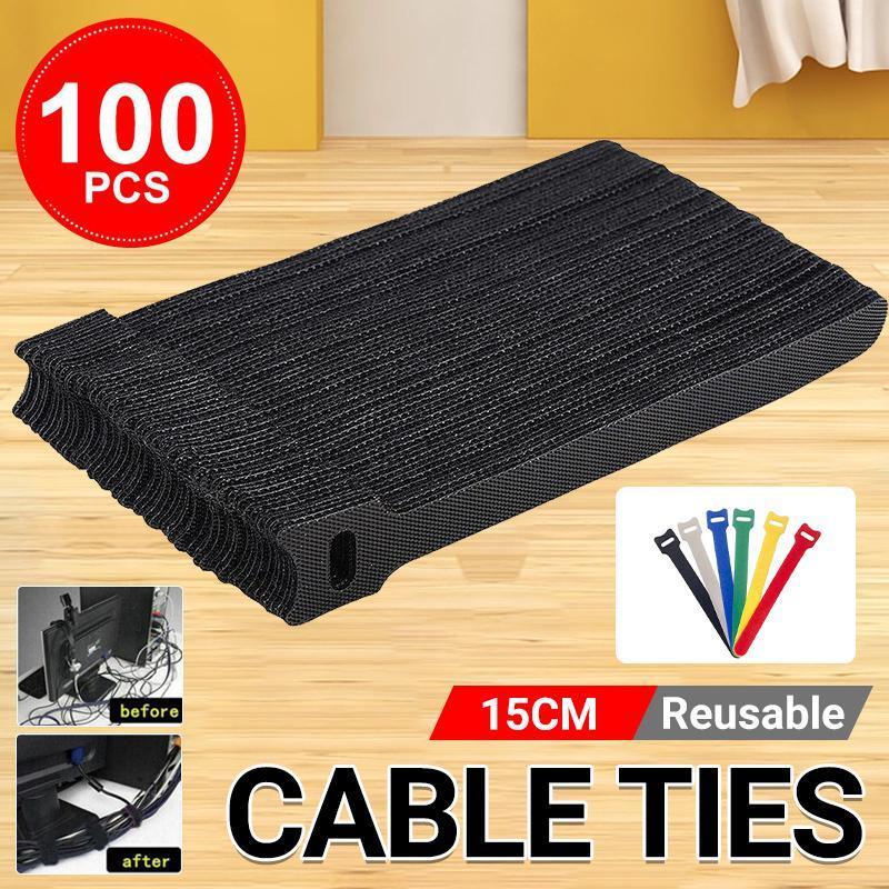 100 Pcs Reusable Cable Ties Two Colour Packs | StorageOZ