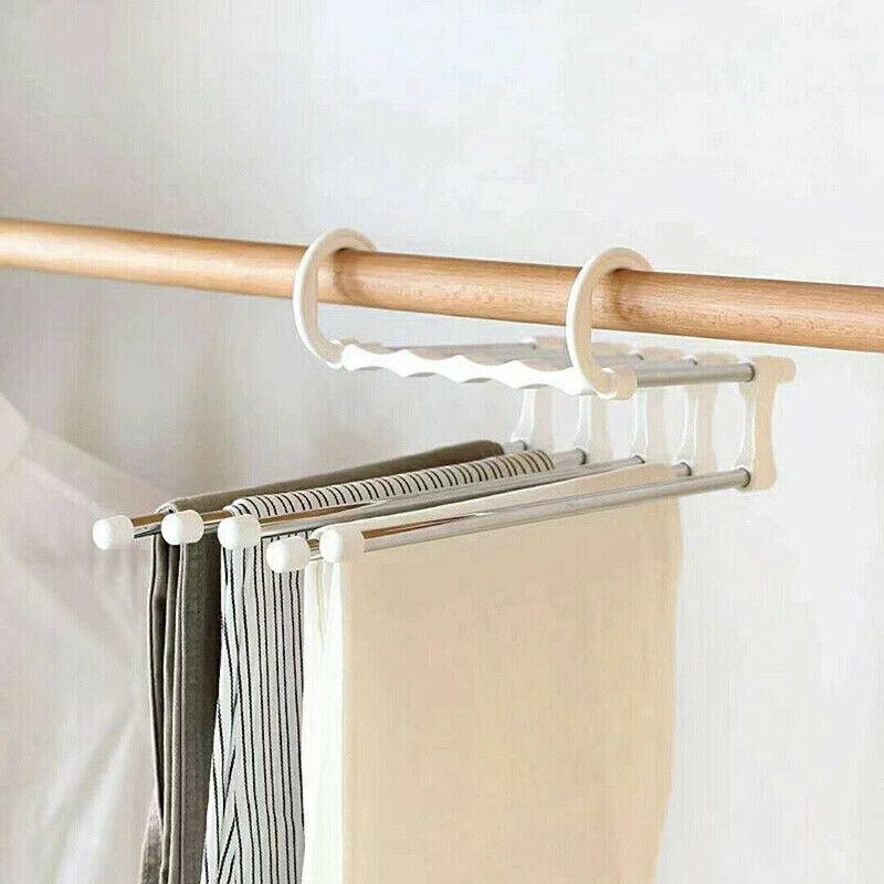 5 Bar Steel Pants Hanger Rack Two Colours | StorageOZ