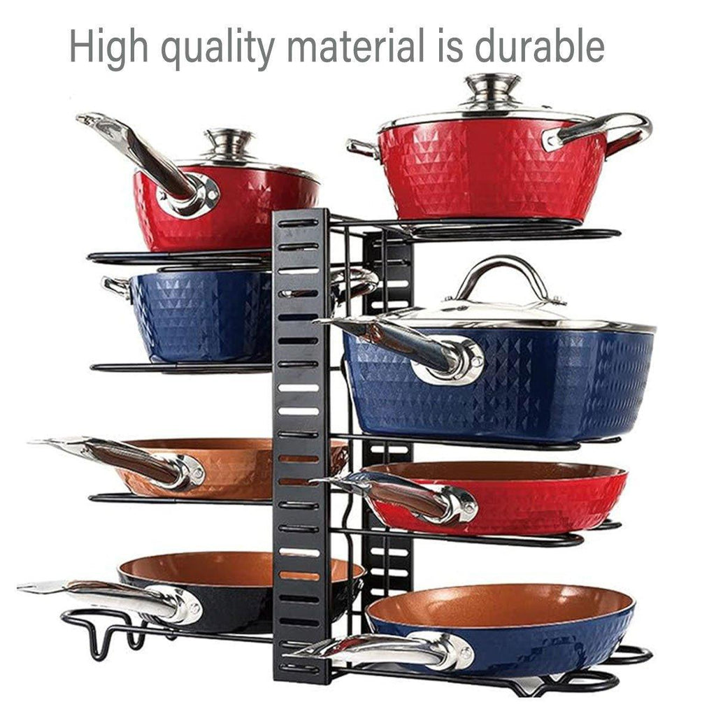 Vertical Iron Pot Lid Rack in Two Heights | StorageOZ