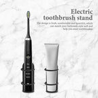 2pcs Iron Wall Mounted Toothbrush Holder No Punch Bathroom Storage Shelf Rack