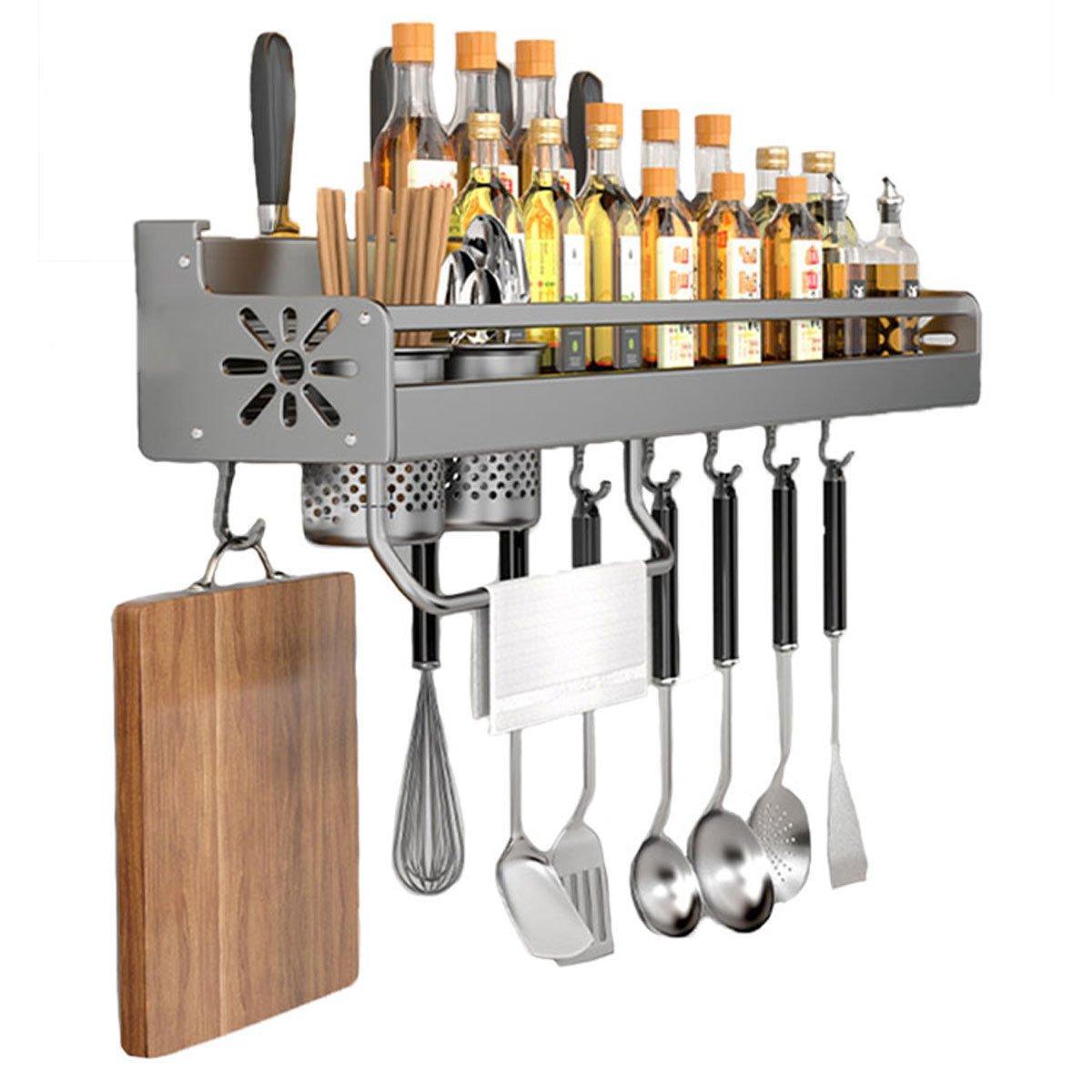 Punch Free Kitchen Wall Storage Rack Two Colours | StorageOZ