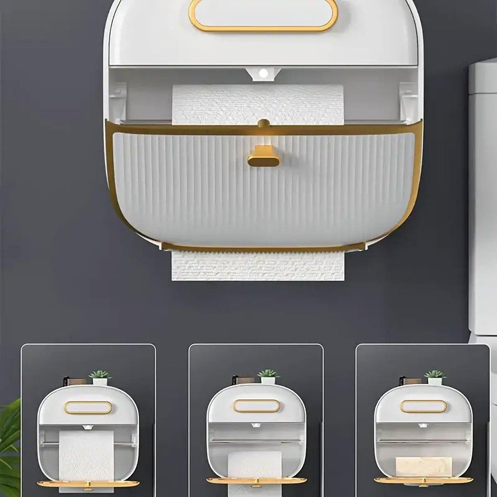 Wall Mounted Toilet Tissue Box Two Colours | StorageOZ