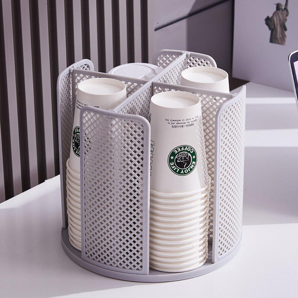 4 Compartment Rotating Cup Holder Three Colours | StorageOZ