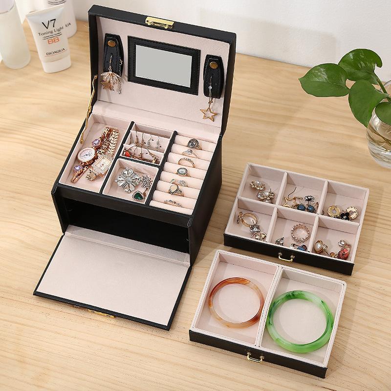 Two Drawer Velvet Jewellery Box Two Colours | StorageOZ