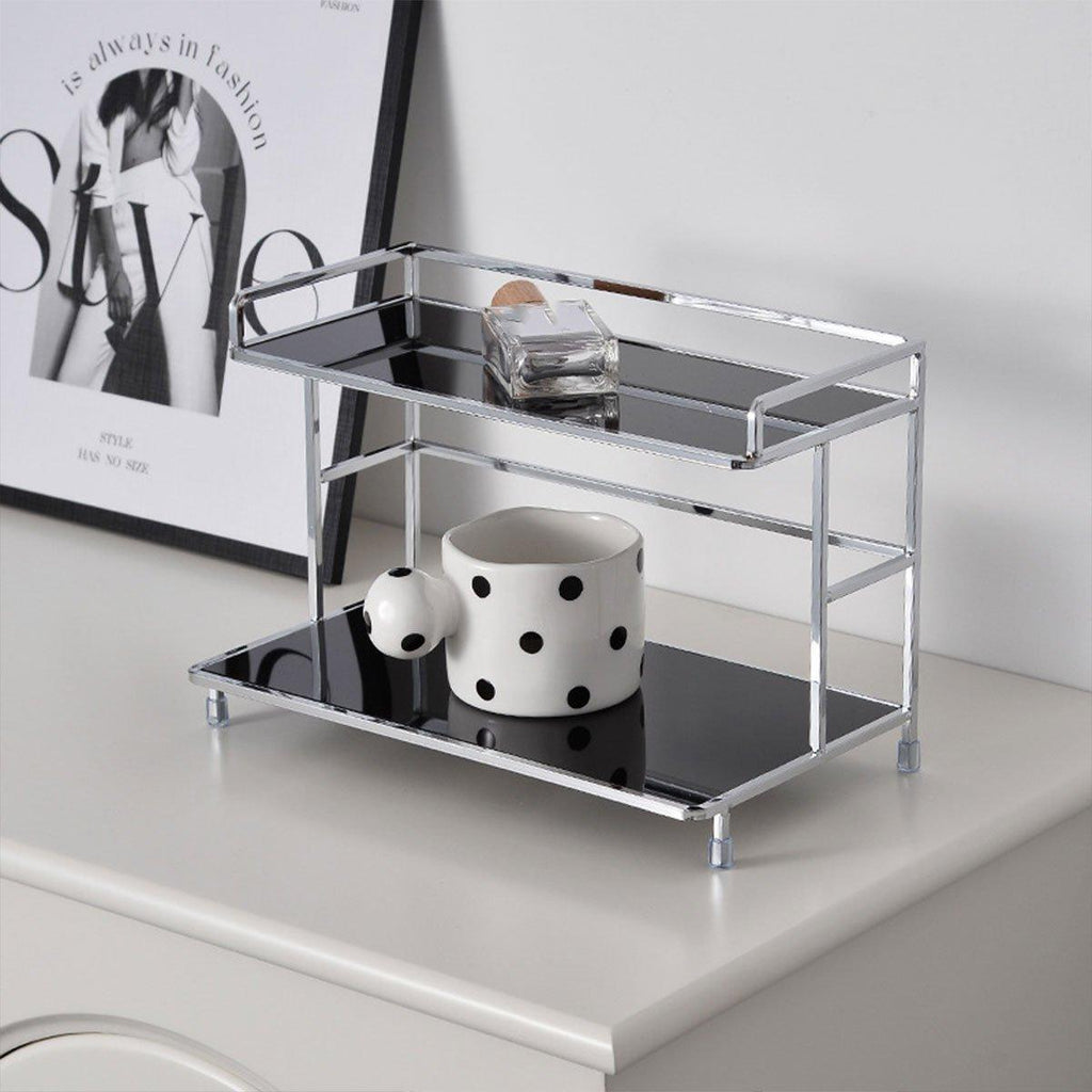 Two Tier Iron Cup Storage Rack Two Colours | StorageOZ