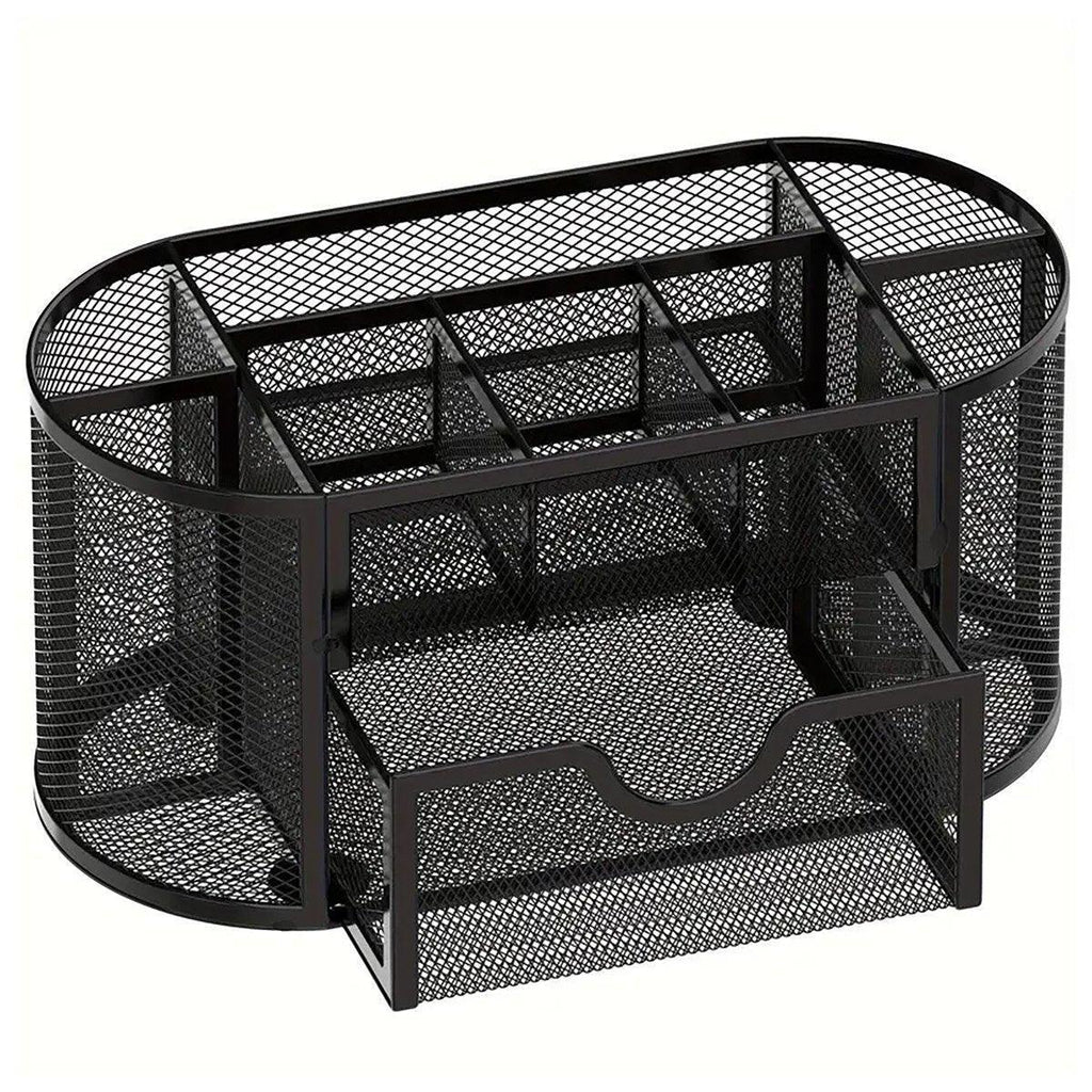 Metal Pen Holder Box with Drawer Three Colours | StorageOZ
