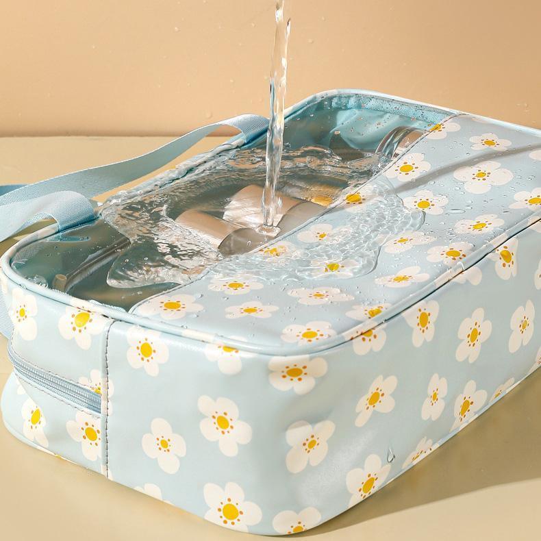 3 Pcs Printed PVC Makeup Bags Four Colours | StorageOZ