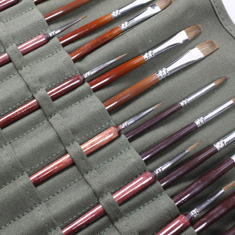Canvas Brush Roll Art Storage Organiser Set | StorageOZ