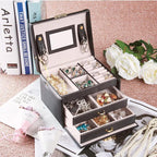 Two Drawer Velvet Jewellery Box Two Colours | StorageOZ