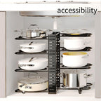 Vertical Iron Pot Lid Rack in Two Heights | StorageOZ