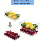 6 Pcs Clear Fridge Storage Boxes Set Set | StorageOZ