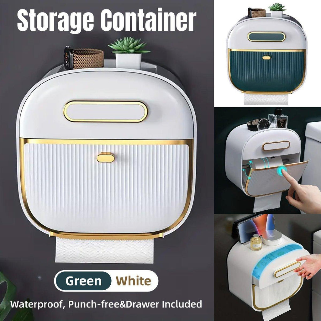 Wall Mounted Toilet Tissue Box Two Colours | StorageOZ