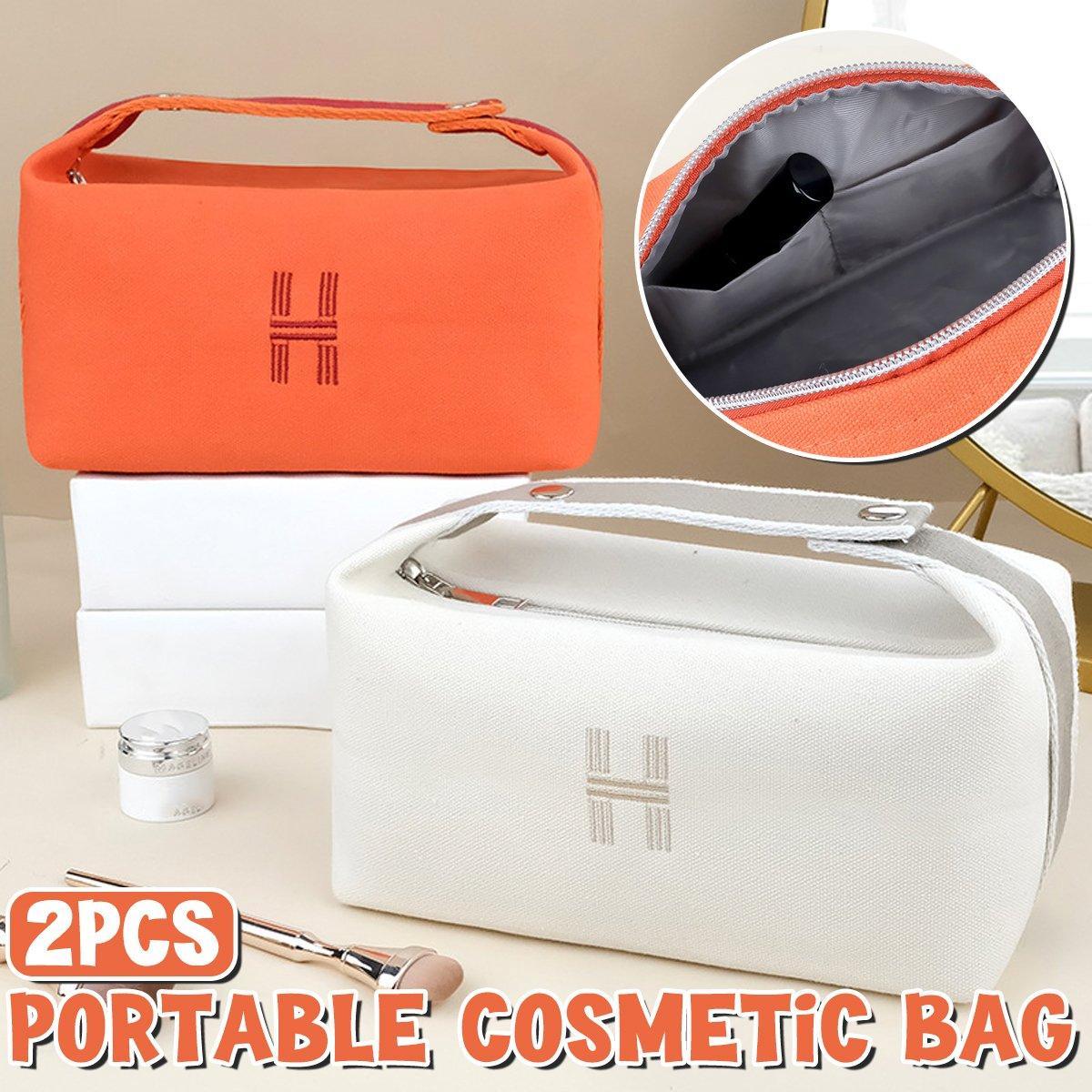 2 Pcs Canvas Travel Wash Storage Bag Set | StorageOZ