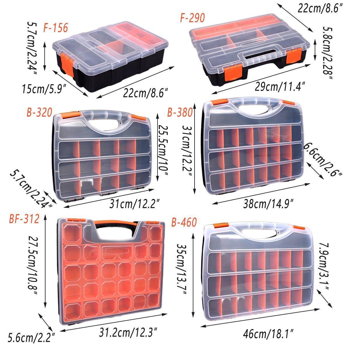 Compartment Plastic Parts Box in Six Sizes | StorageOZ