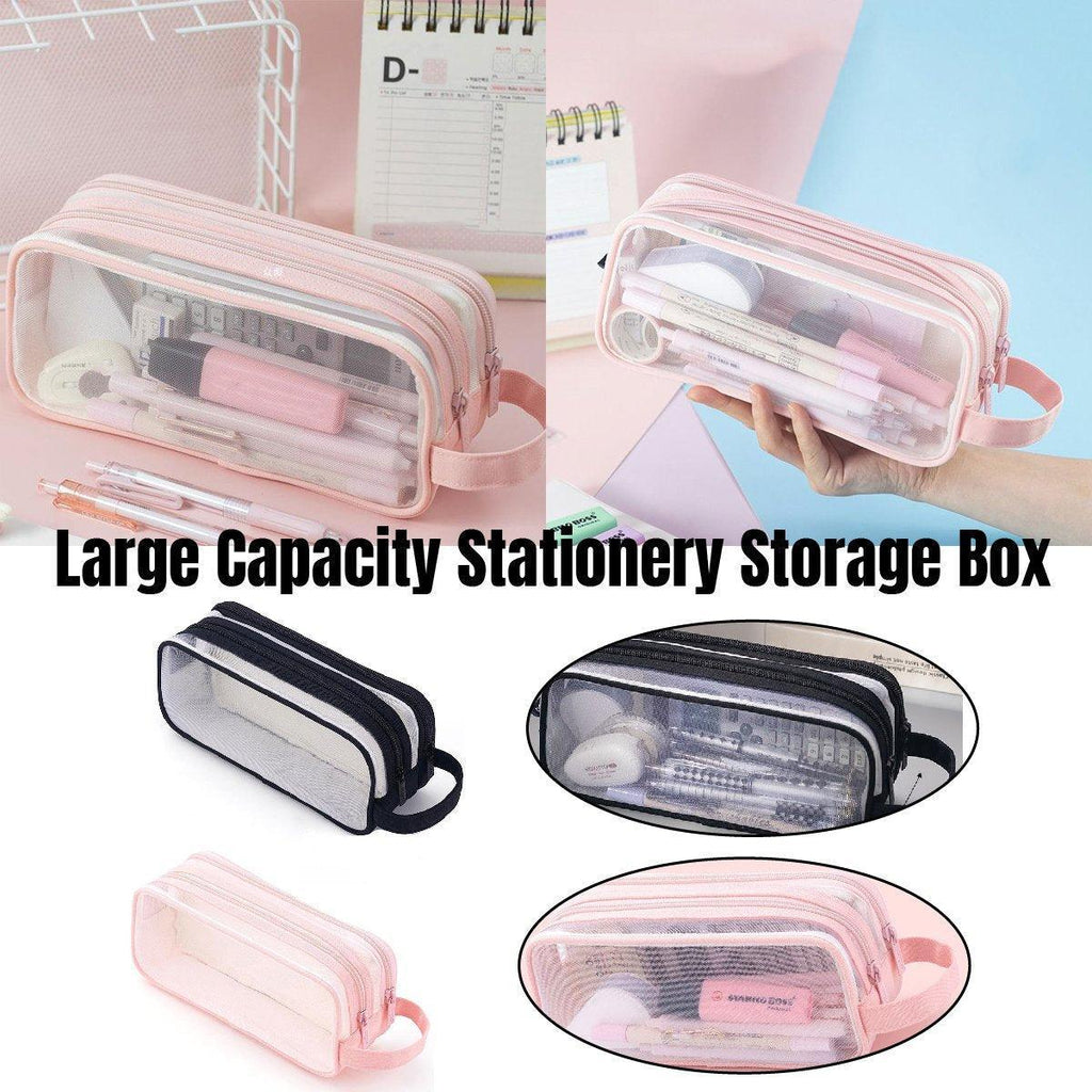 Gauze Pen Cases Two Colours Desk Organiser | StorageOZ