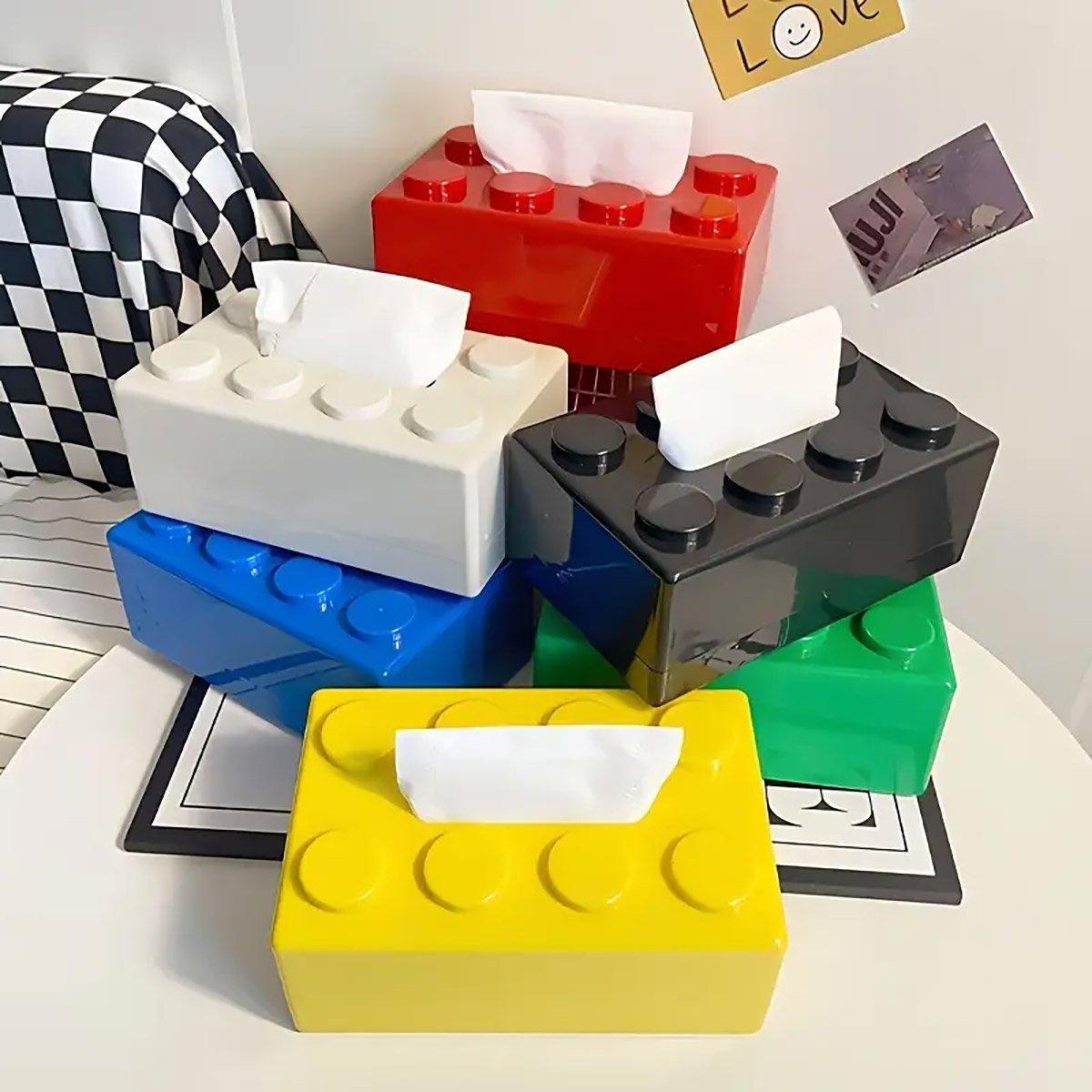Building Block Tissue Box in Five Colours | StorageOZ