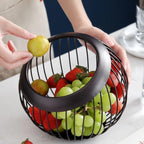 Brown Iron Fruit Storage Basket with Open Wire | StorageOZ