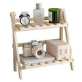 2 Tier Wooden Desktop Shelf with Slatted Trays | StorageOZ