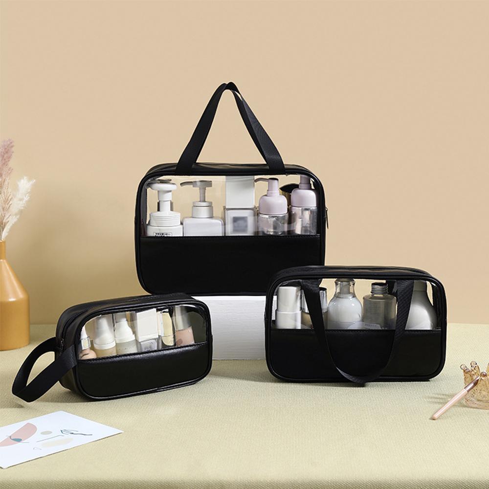 3 Pcs Clear PVC Makeup Bags in Five Colours | StorageOZ