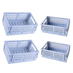 4 Pcs Stackable Storage Baskets Two Colours | StorageOZ