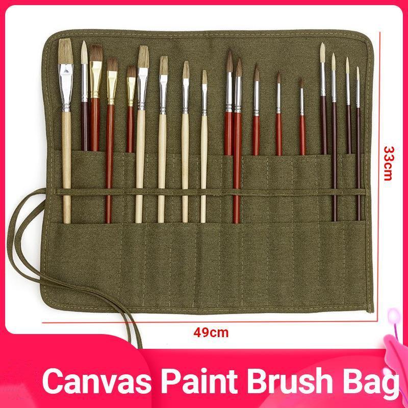 Canvas Brush Roll Art Storage Organiser Set | StorageOZ