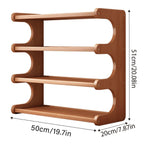 4 Tier Bamboo Cup Storage Rack for Counter | StorageOZ