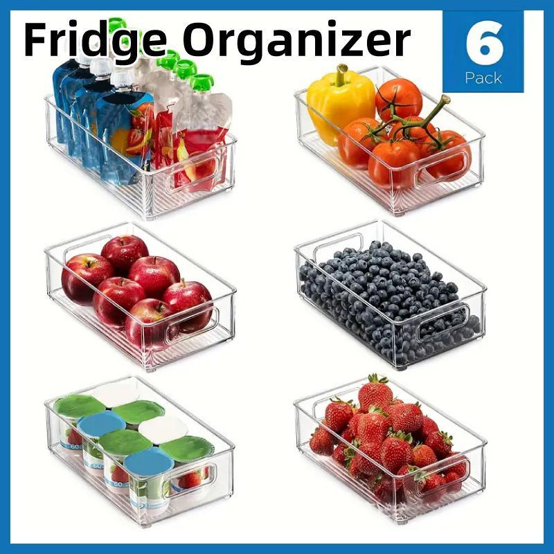 6 Pcs Clear Fridge Storage Boxes Set Set | StorageOZ