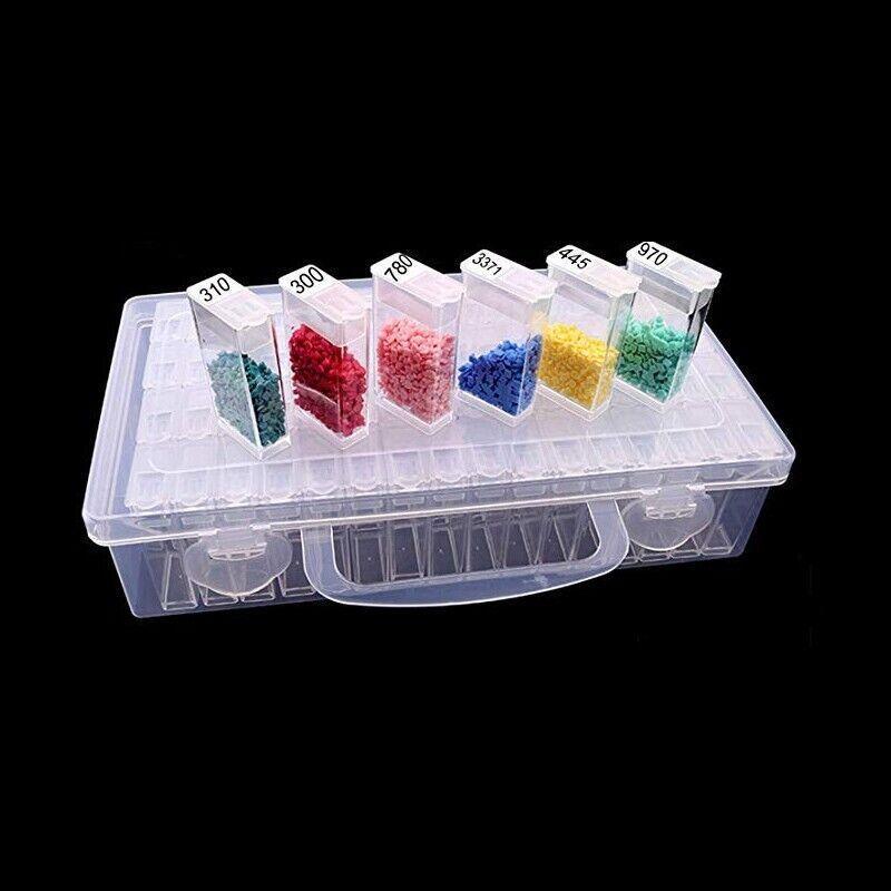 64 Grid Clear Plastic Craft Storage Box Case | StorageOZ
