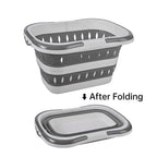 Folding Plastic Laundry Basket Two Colours | StorageOZ