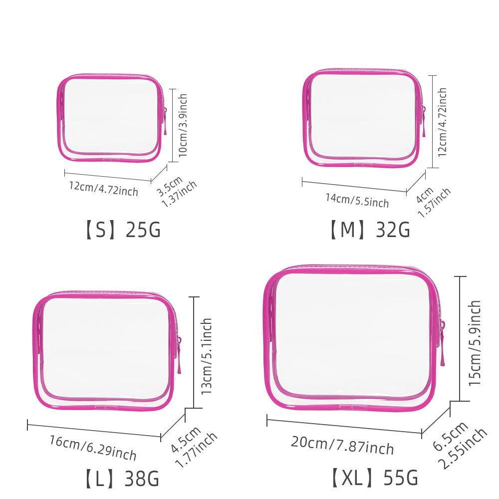 4 Pcs PVC Cosmetic Storage Bags Nine Colours | StorageOZ