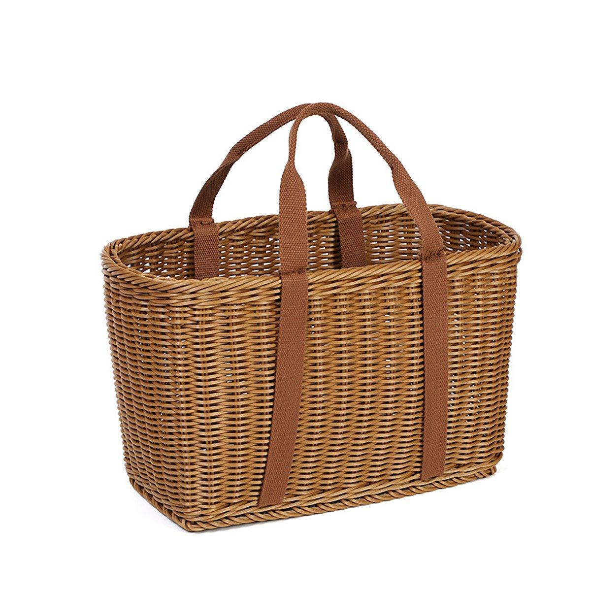 Rattan Style Woven Storage Basket Two Sizes | StorageOZ