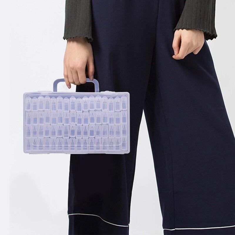 64 Grid Clear Plastic Craft Storage Box Case | StorageOZ