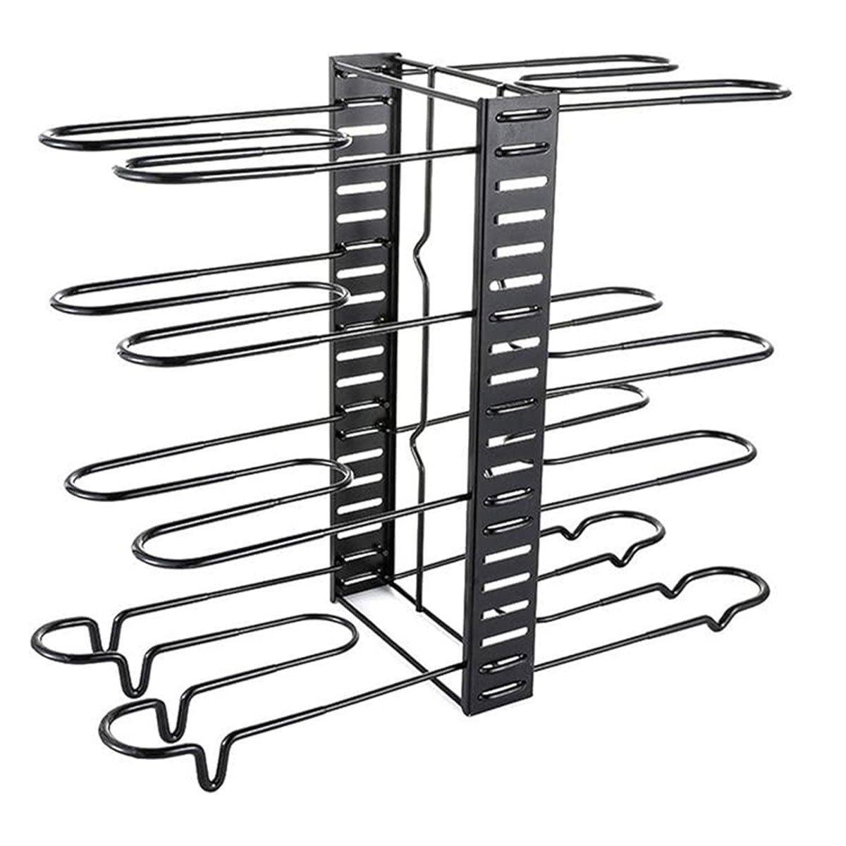 Vertical Iron Pot Lid Rack in Two Heights | StorageOZ