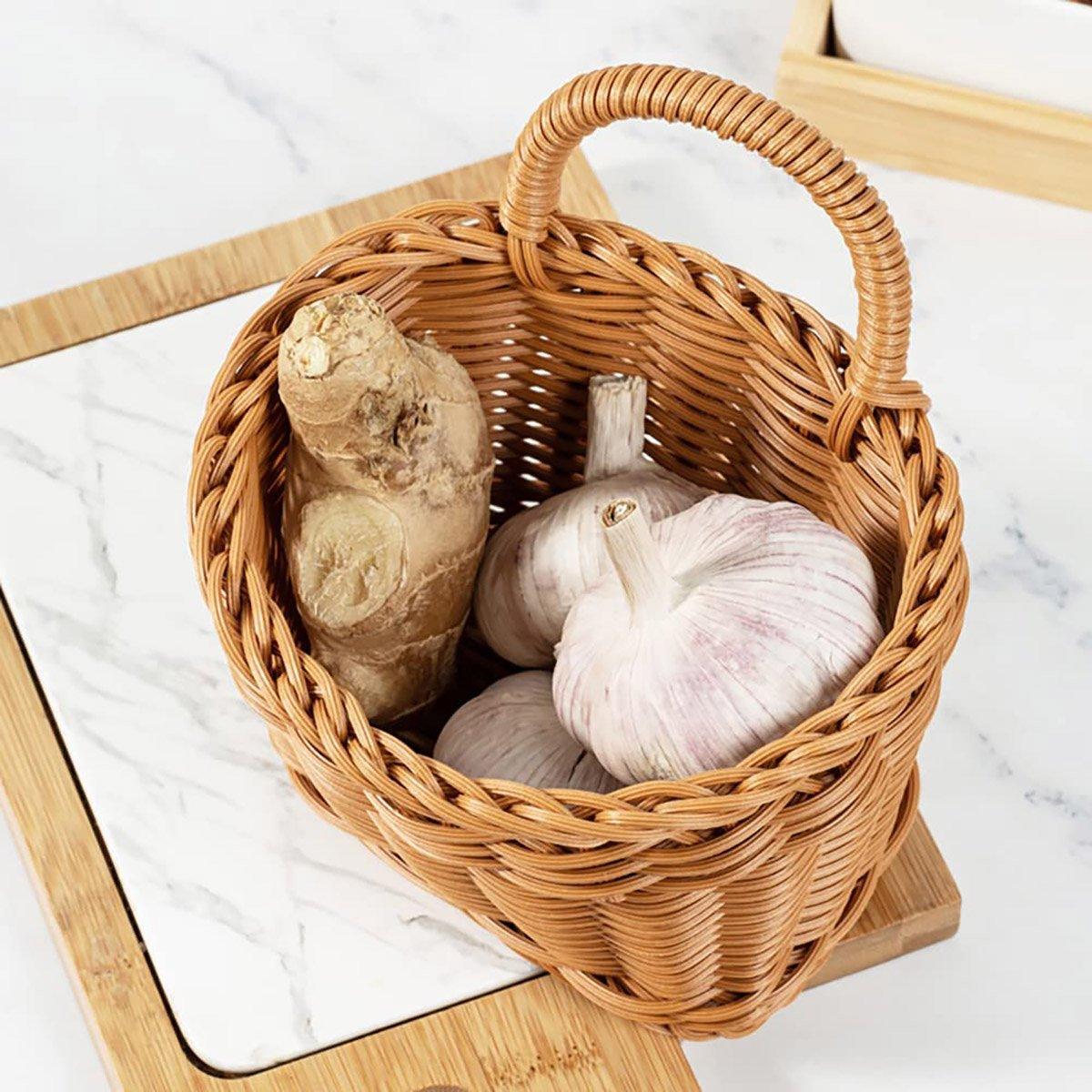 Rattan Style Hanging Basket in Two Sizes | StorageOZ