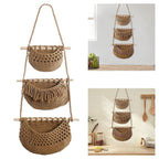 3 Layer Cotton Rope Wall Basket Two Colours | StorageOZ