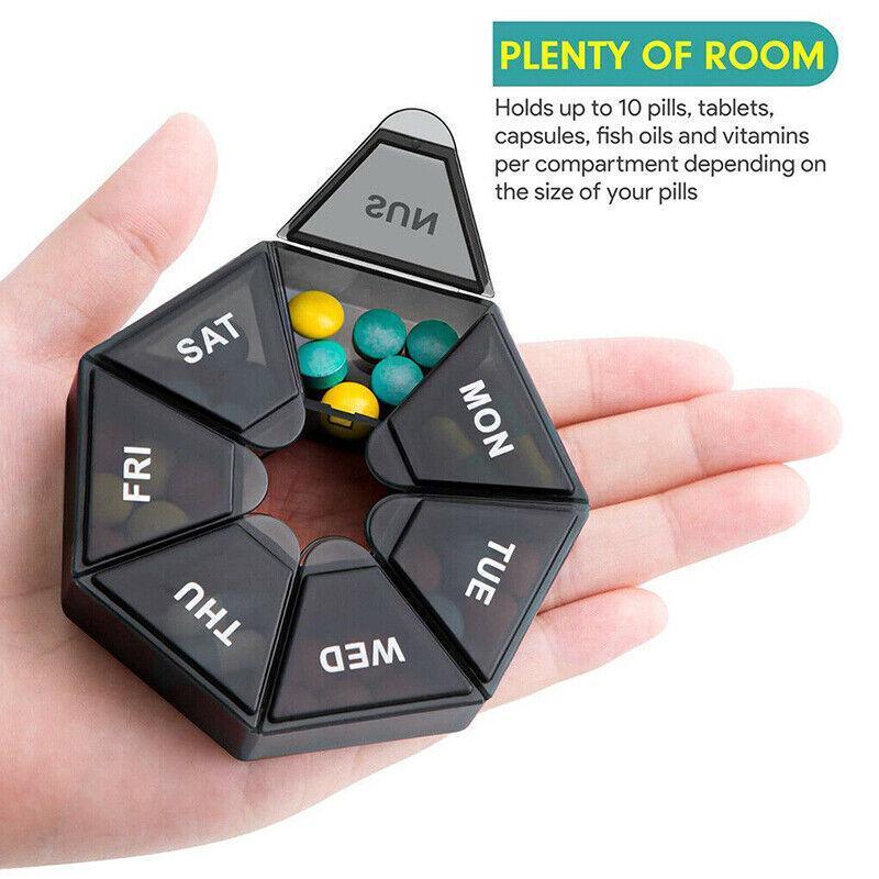 2 Pcs 7 Grid Pill Storage Boxes Eight Colours | StorageOZ