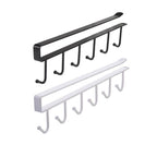 2 Pcs 6 Hook Iron Wall Rack in Two Colours | StorageOZ