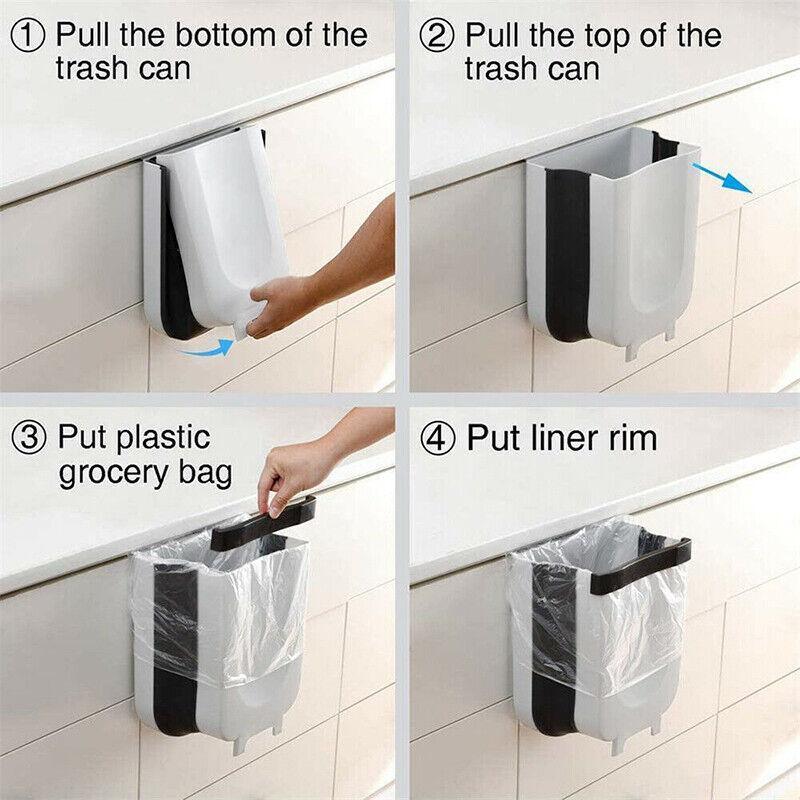Foldable Cabinet Door Trash Bin Organiser | StorageOZ
