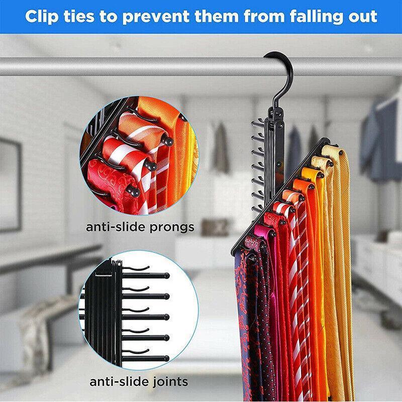 360 Rotating Tie Hanger Holds 20 Accessories | StorageOZ