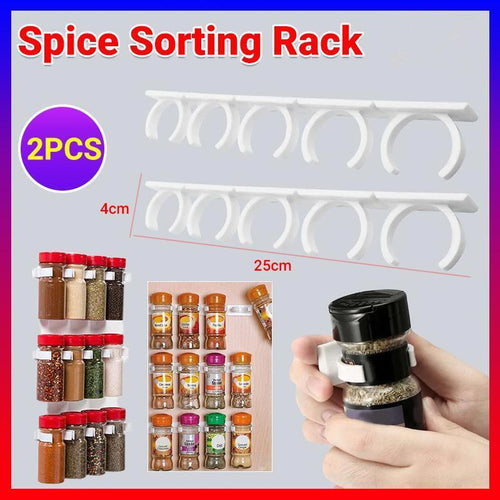2 Pcs Spice Jar Gripper Clip Wall Strips | StorageOZ