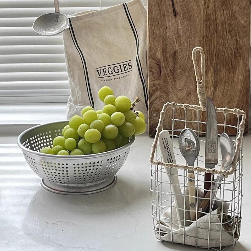 Nordic Wire Storage Basket in Two Sizes Set | StorageOZ