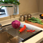 Foldable Stainless Steel Dish Drain Rack | StorageOZ