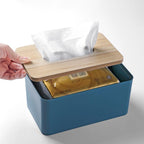PP Wood Tissue Box Cover in Four Colours | StorageOZ