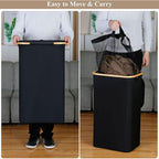 Bamboo Rim Laundry Hamper in Two Colours | StorageOZ