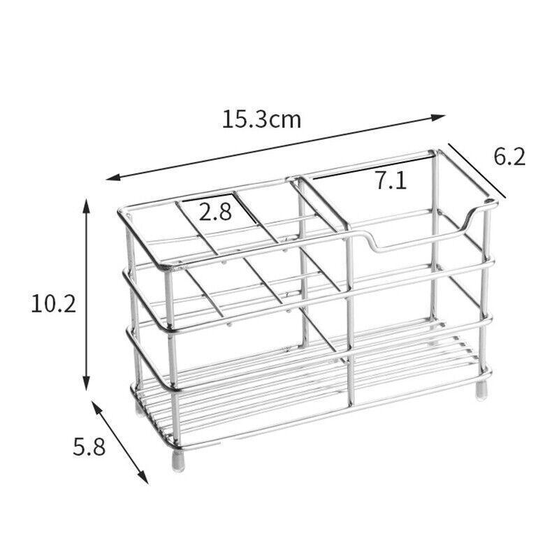 Stainless Steel Wire Toothbrush Holder Stand | StorageOZ