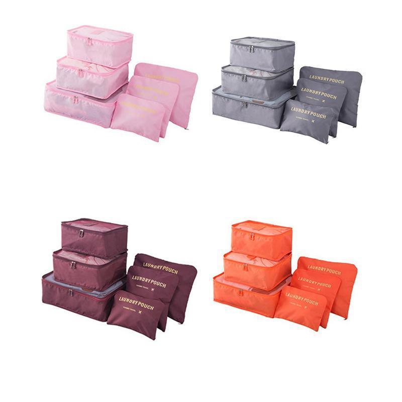 6 Pcs Luggage Organiser Set Seven Colours | StorageOZ