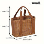 Rattan Style Woven Storage Basket Two Sizes | StorageOZ