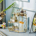 Two Tier Metal Marble Tray Storage Rack Set | StorageOZ